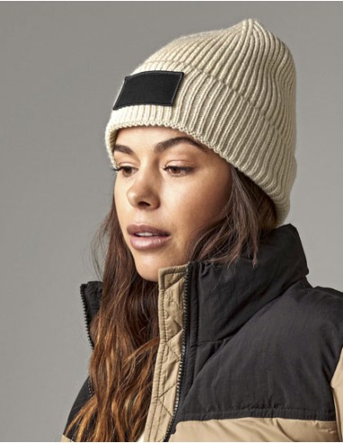 BEE-B442R-Fashion Patch Beanie